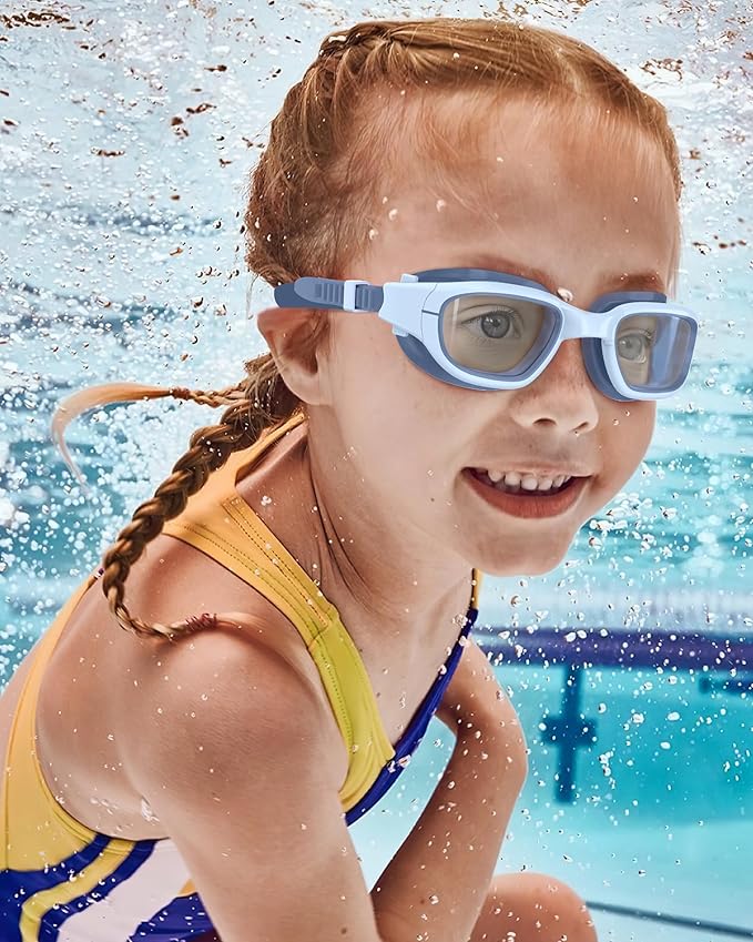 Kids Swim Goggles,Swimming Goggles for Kids 6-14, Anti-Fog UV Protection Pool Glasses for Boys Girls-StrideForce Fitness
