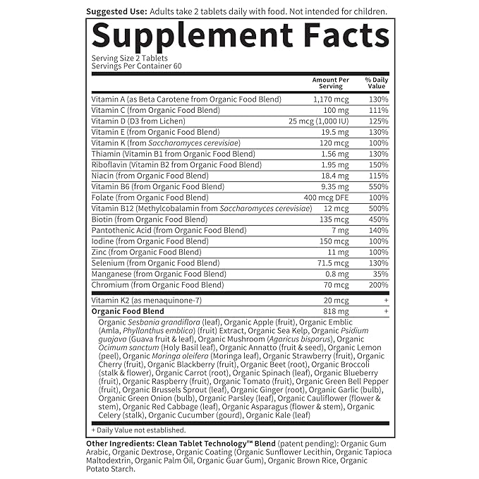 Garden of Life Organics Whole Food Multivitamin for Men, 120 Tablets, Vegan Mens Vitamins and Minerals for Health and Well-Being, Certified Organic Vegan Multi-StrideForce Fitness