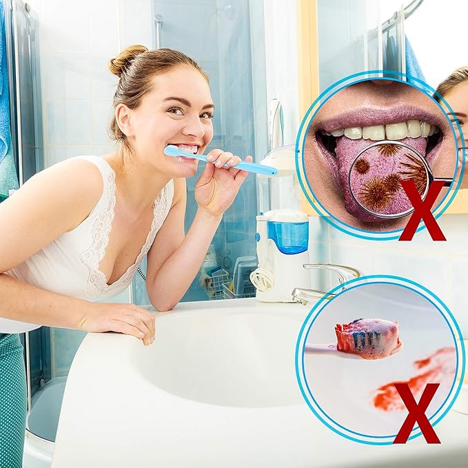 Boao 4 Pcs Soft Bristle Toothbrush Nano Toothbrush Ultra Soft Brush Manual Brush with 20,000 Bristles for Sensitive Teeth Adult Kid Children(Pink, Blue, Black, White)