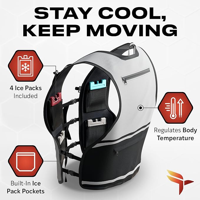 TakaFiTrail Running Hydration Vest Men - Breathable Trail Running Hydration Vest w/ 2 Water Bottles, Bladder Pouch, Ice Pack for Runners - Reflective Marathon Gear Jogging Backpack for Hiking-StrideForce Fitness