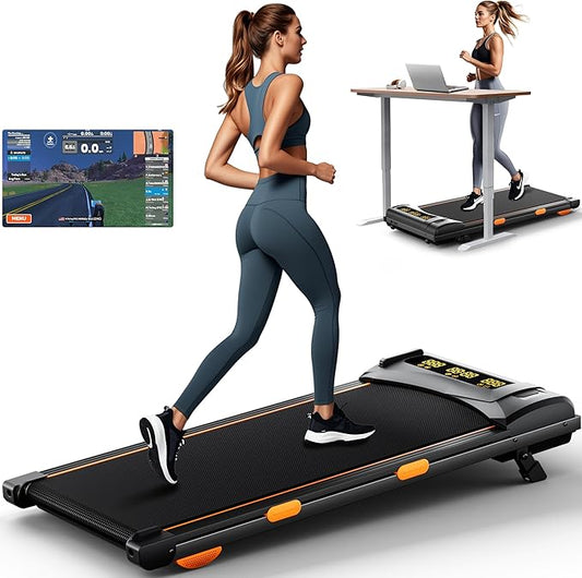 340lb Capacity Walking Pad Treadmill with 12% Incline, Big LED Display Under Desk Treadmill Support Full Manual/3-Preset Countdown/App Mode, Portable Treadmills for Small Spaces-StrideForce Fitness