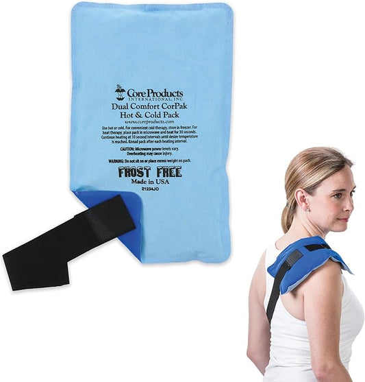 Core Products Dual Comfort CorPak - Reusable hot/Cold Pack for Knee, Back, Shoulder, or Ankle Pain; Use hot or Cold; Made in USA - 6" x 10"-StrideForce Fitness