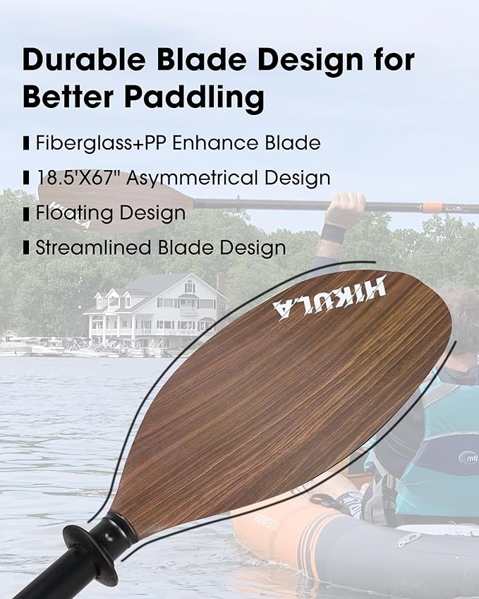 Kayak Paddle Aluminum Shaft Paddle with Nylon Blades, Floating Adjustable Kayaking Oars, 3 Piece, 220-240cm/86-94 Inches,Black/Rose/Teal/Black/Orange/Grey-StrideForce Fitness