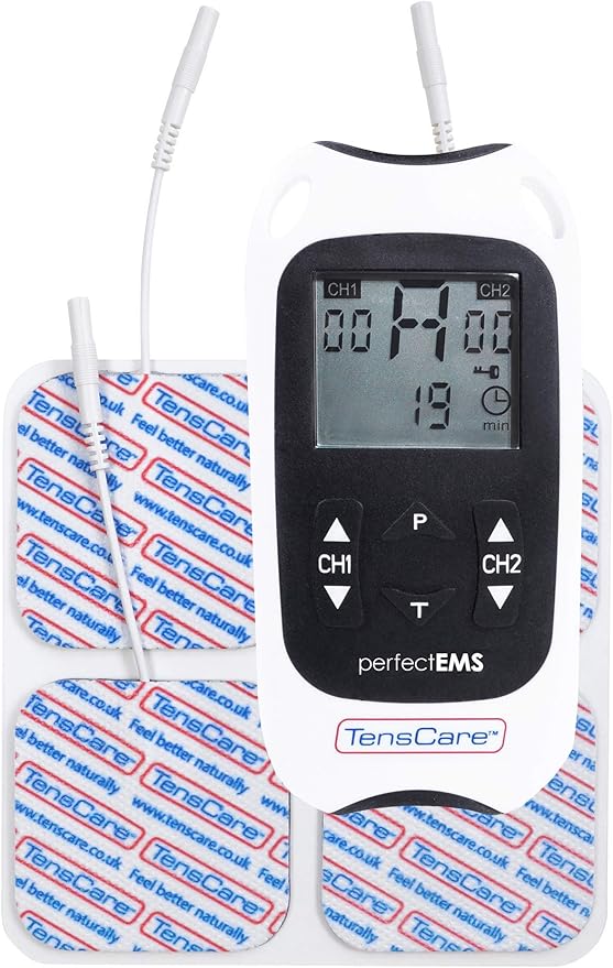 TensCare Perfect EMS - Strengthen, Rehabilitate and Tone Muscles. Recover Faster from Injuries. TENS Program for Pain Relief-StrideForce Fitness