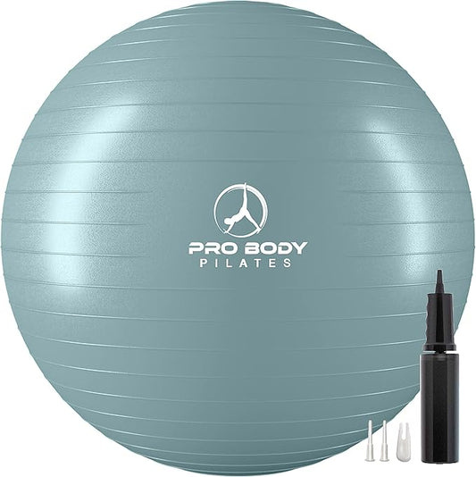ProBody Pilates Yoga Ball - Fresh Colors Exercise Ball for Stability, Pregnancy, Workout & Physical Therapy-StrideForce Fitness