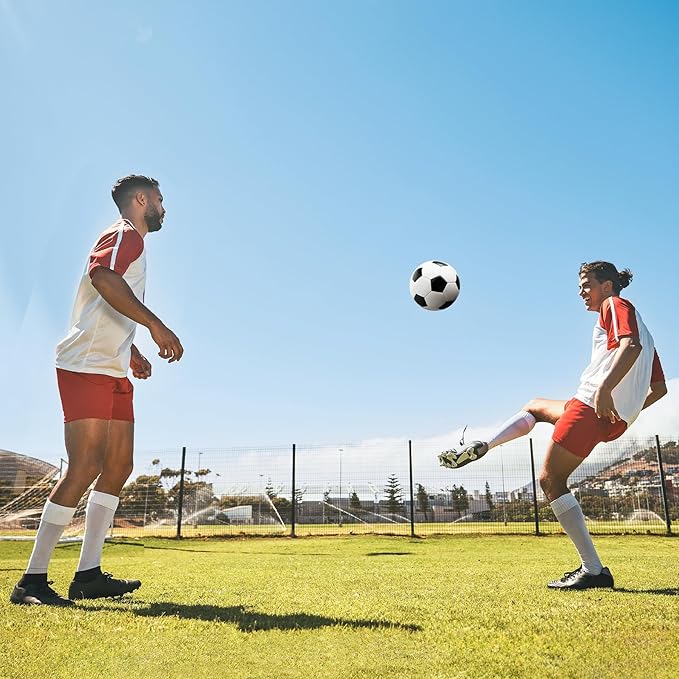Soccer Ball Size 2 Size 3 Size 4 Size 5 with Pump - Single, 2 or 3 Pack - Official Size & Weight - Classic Indoor Outdoor Soccer Long-Lasting - Ideal Gift for Toddler Kids Boys Girls Youth Adult-StrideForce Fitness