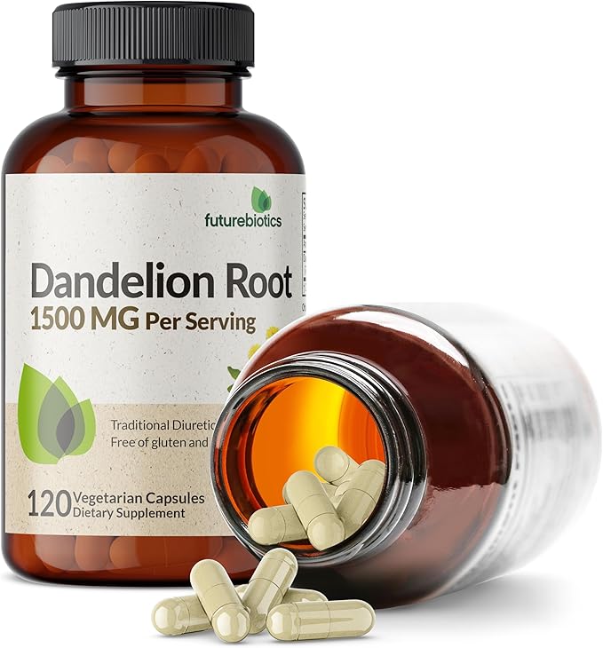 Futurebiotics Dandelion Root 1500 MG per Serving Traditional Diuretic Herb, Non-GMO, 120 Vegetarian Capsules-StrideForce Fitness