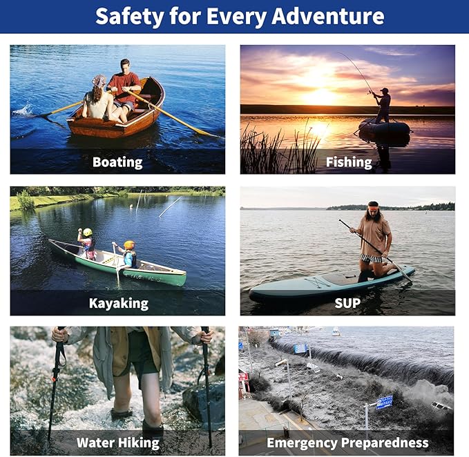 Owntop Manual Inflatable Swim Jacket, Neoprene Padded Neckline, 33g C02 Cylinder Included, Multiple Reflective Strips, Compact Design for Kayak, Fishing, Paddle Sports-StrideForce Fitness