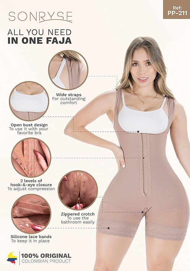 Sonryse Tummy Tuck Compression Garment for Women Fajas Colombianas Reductoras y Moldeadoras Stage 2 Faja-StrideForce Fitness