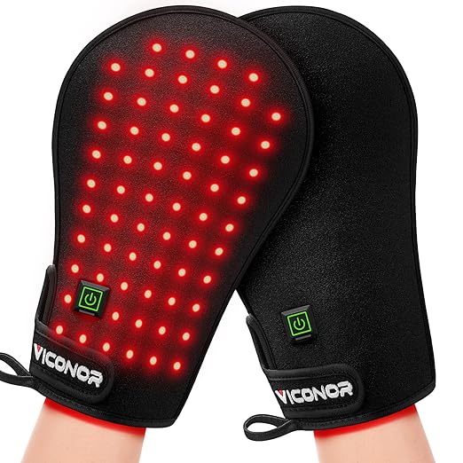 Red Light Therapy Device for Hands, Infrared-Light-Therapy-Gloves Finger Wrist, Led Near Infrared Light Skin Care, Carpal Tunnel(Pack of 2)-StrideForce Fitness