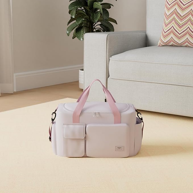 FIORETTO Women's Gym Duffle Bag with Shoes Compartment, 37L Capacity, Ideal for Travel, Gym, Sports, Duffel, Weekender-StrideForce Fitness