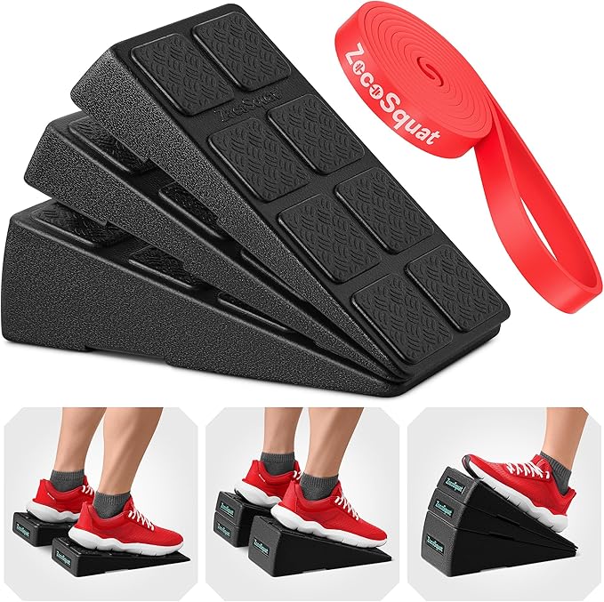 Squat Wedge - Squat Wedge Block 520 LBS Weight Capacity - Slant Board for Calf Stretching - Calf Stretcher Slant Board - yoga blocks-StrideForce Fitness