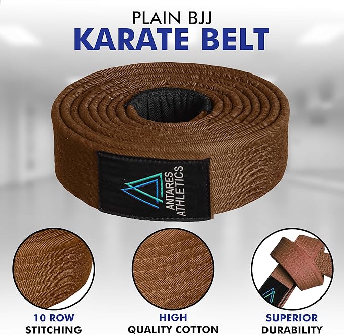 BJJ Belt for Men & Women Brazilian Jiu Jitsu Belt with Ranking Stripes Sleeve Bar Kids Jiu Jitsu Gi Belt-StrideForce Fitness