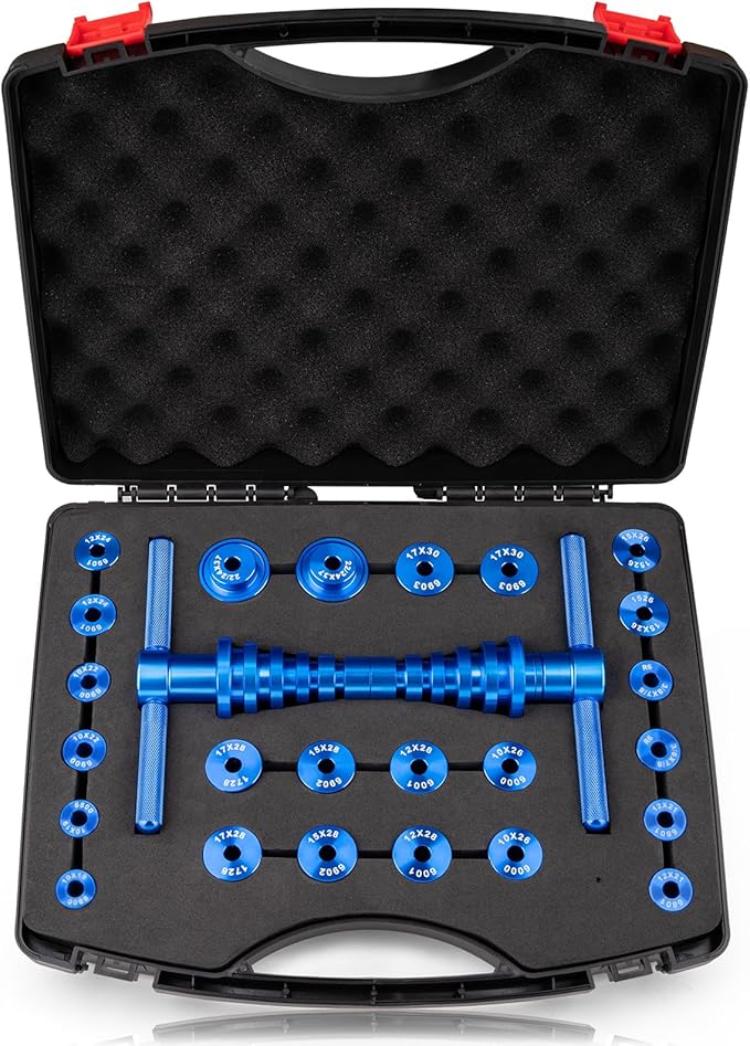 25PCS Bicycle Bearing Press Kit for Wheel Hub, Soft Tail Frame Pivot Point Installation with Bushing Tool-StrideForce Fitness