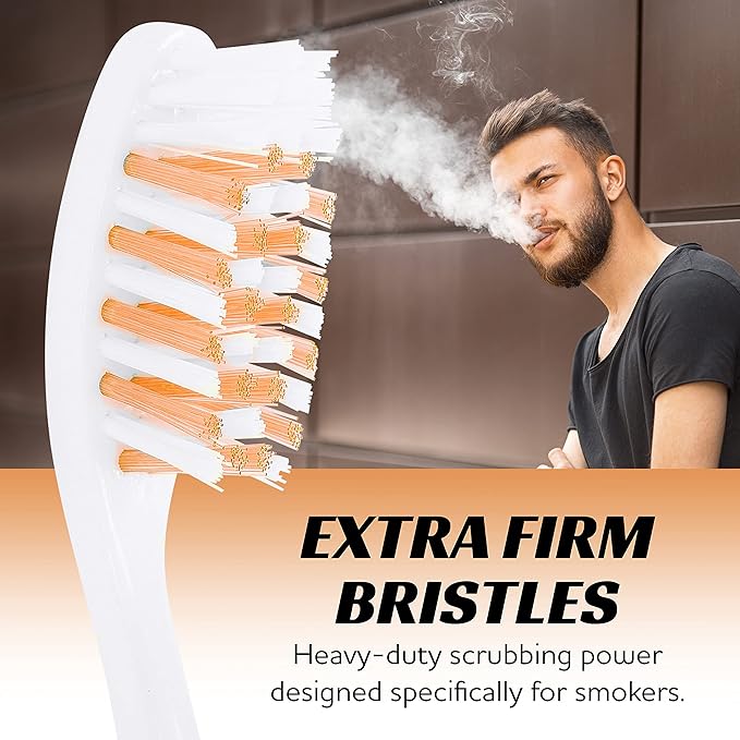 Lingito Extra Firm Toothbrush Set for Adults or Smokers Travel Toothbrush Kit, Hard Multicolor Denture Brush, Large Head, Manual Travel Toothbrush Hard Bristles (12 Pack)