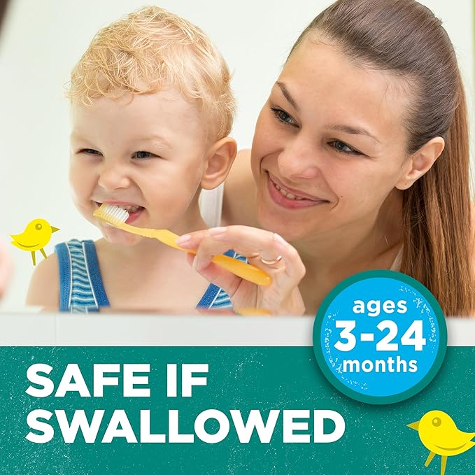 Tom's of Maine Fluoride-Free Toddler Training Toothpaste, Mild Fruit, 1.75 oz. 3-Pack (Packaging May Vary)