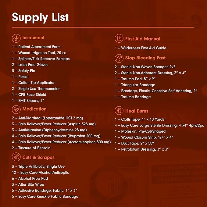 Adventure Medical Kits Sportsman Series Medical Kit - 300 - First Aid Kit for Camping, Hiking, Hunting & More - For 6 People for 7 Days - Includes Bandages, Medicine, Guide Book & More-StrideForce Fitness