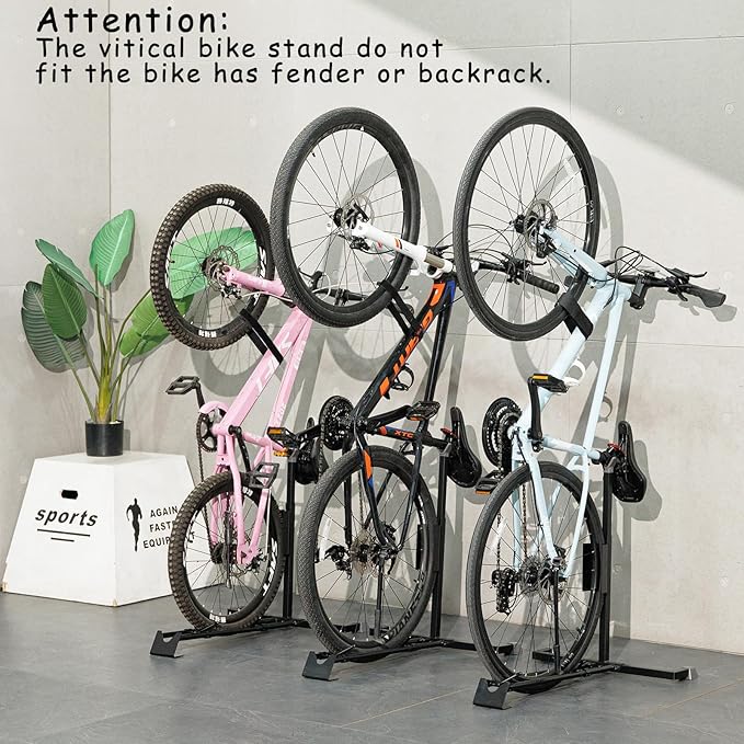 YueTong Heavy Duty Bike Stand - Vertical & Horizontal Storage, Upright Bicycle Stand for Indoor & Garage, Suits MTB, Road & E-bike (2 Pack)-StrideForce Fitness