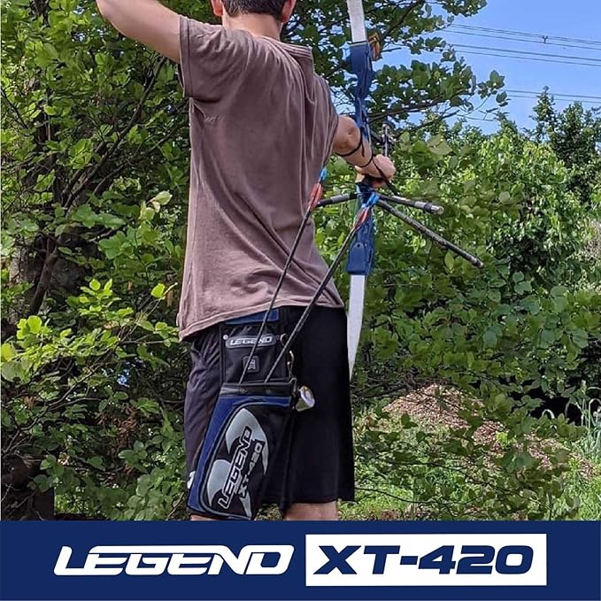 Legend XT420 Field Quiver - Left or Right-Handed Quiver Arrow Holder, Archery Quiver with 3 Arrow Tube, Durable Nylon Hip Quivers with Multiple Pockets for Archery Accessories, Score Card & Tools-StrideForce Fitness