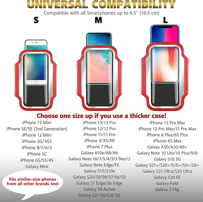 TRIBE Running Phone Holder Armband. iPhone & Galaxy Cell Phone Sports Arm Bands for Women, Men, Runners, Jogging, Walking, Exercise & Gym Workout. Fits All Smartphones. Adjustable Strap, CC/Key Pocket-StrideForce Fitness