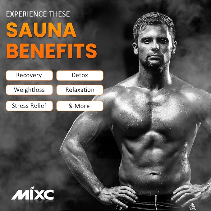 MIXC Full Body Portable Personal Saunas Box for Home, 2 Person Steam Sauna at Home Spa with 2.6L & 1500W, Two-Person with 2 Foldable Chairs, Remote Control, Home Sauna for Gym, Black-StrideForce Fitness