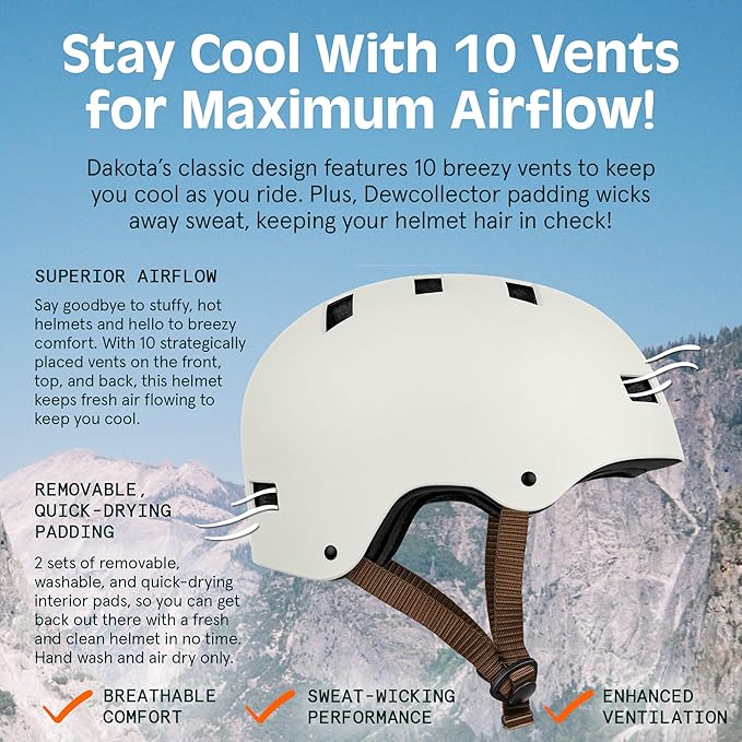 Retrospec Dakota Adult Bike Helmet for Adults - Multi-Sport Protection for BMX, Skating, Scooter, and Skate - Adult Men Skateboard Helmets-StrideForce Fitness