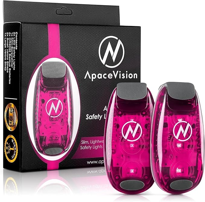 LED Safety Light (2 Pack) - Clip On Strobe/Running Lights for Runners, Dog, Bike, Walking, Boat, Kayak, Stroller and More - High Visibility Accessories for Your Reflective Gear, Bicycle-StrideForce Fitness