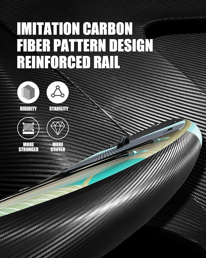 Highpi Inflatable Stand Up Paddle Board for Youth and Adults – Wide Sup with Premium Accessories, Blow Up Paddleboard for Surfing, Fishing, Yoga & More-StrideForce Fitness