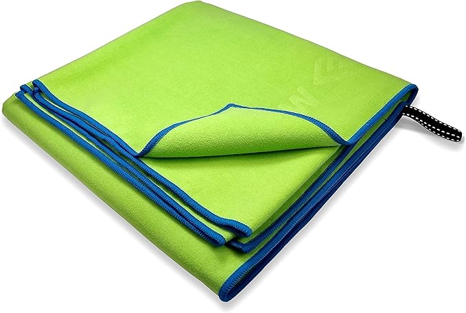 Flow Swim Gear Flow Hydro Sport Towel - Microfiber Quick Dry Swimming Towels for Swim, Pool, Triathlon, and Other Water Sports in Medium and Large Sizes (Lime, X-Large (72" X 40"))-StrideForce Fitness