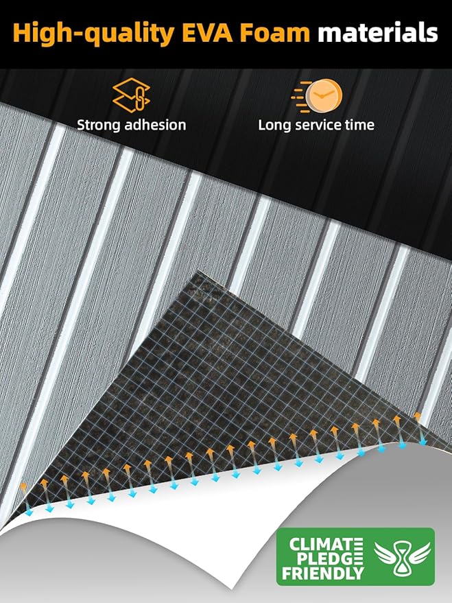 FOCEAN Boat Flooring EVA Foam Boat Decking Faux Teak Marine Flooring Boat Mat Boat Carpet Sheet for Motorboat RV Yacht Kayak Surfboard, 94.5"x 47.2"/35.4"/23.6"/15.7"-StrideForce Fitness