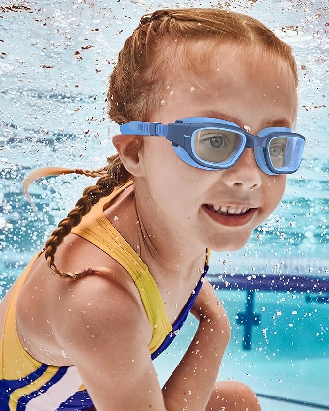 Kids Swim Goggles,Swimming Goggles for Kids 6-14, Anti-Fog UV Protection Pool Glasses for Boys Girls-StrideForce Fitness