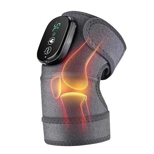 Northern Brothers Knee Massager for Pain Relief, Knee Pain Relief for Arthritis & Muscle Relaxation, Heating Pad for Knees Shoulder Elbow, Wireless Portable, Gifts for Men Women(1Pack)