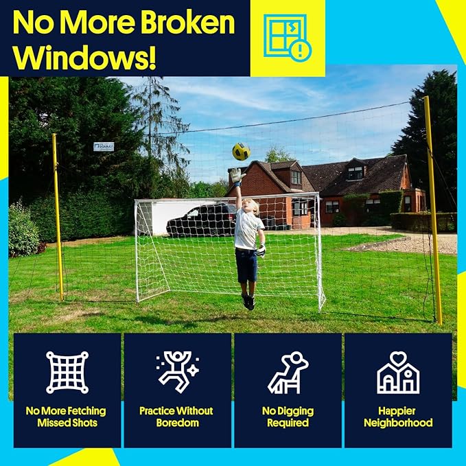 3-in-1 Soccer Training Rebounder & Goal Backstop Net - Soccer Goal for Volley, Passing, Solo Training - Outdoor Sports, Backyard Games-StrideForce Fitness