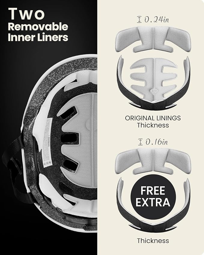 OutdoorMaster Skateboard Cycling Helmet - Two Removable Liners Ventilation Multi-Sport Scooter Roller Skate Inline Skating Rollerblading for Kids, Youth & Adults-StrideForce Fitness