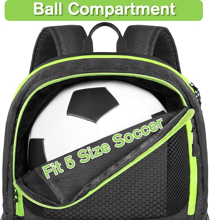 YOREPEK Soccer Backpack,Soccer Bag with Ball Holder, Water resistant Sport Equipment Bags Fit Basketball Volleyball Football-StrideForce Fitness