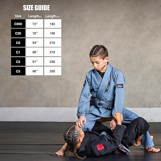 Elite Sports Kids Brazilian Jiu Jitsu Belts Preshurunk Martial Arts Youth BJJ Belts for Girls & Boys with BJJ Ranking Stripes-StrideForce Fitness