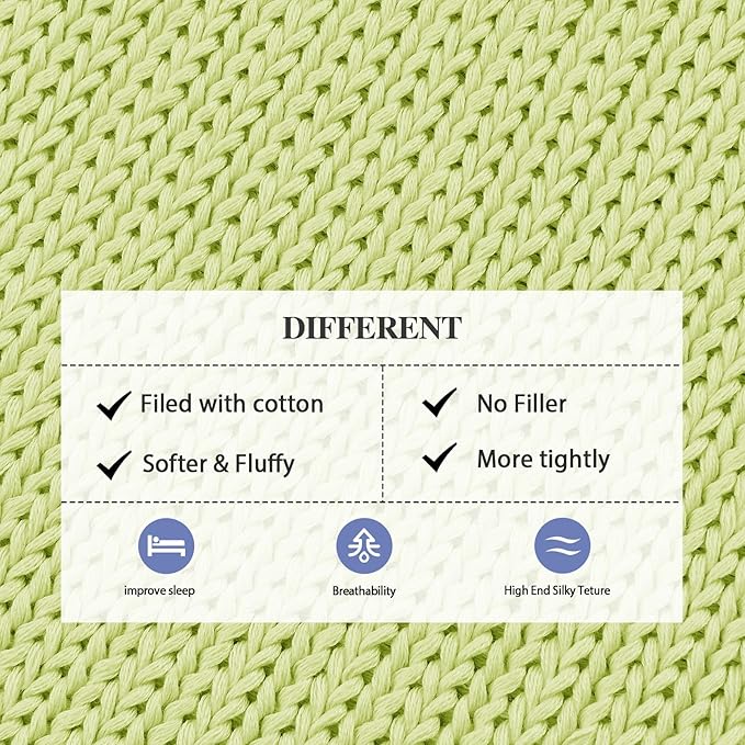 L'AGRATY Knitted Weighted Blanket - 60"x80" 15lbs Cooling Chunky Knit Heavy Blanket for Adults Braided Crochet Throw Thick Cable Yarn Knit Decorative No Beads Evenly Weighted Machine Washable-StrideForce Fitness