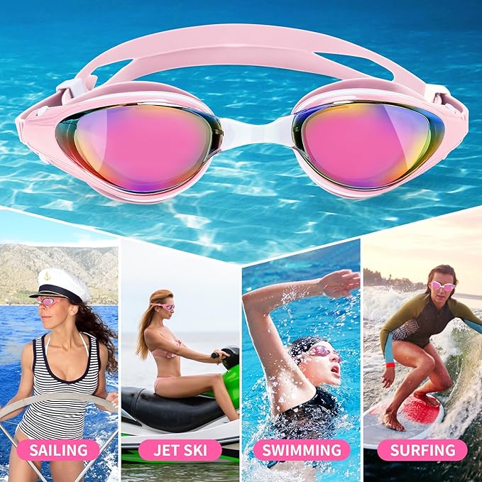 Nearsighted Swim Goggles, Shortsighted Optical Swimming Goggles No Leaking Anti Fog UV Protection for Adult Men Women-StrideForce Fitness