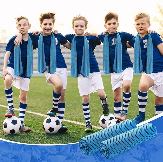 Hosuly 30 Pack Cooling Towels, 40"x12" Ice Breathable Soft Chilly Sweat Rag Microfiber Workout Rags for Gym Cooling Towels for Neck and Face for Yoga Golf Sport Running-StrideForce Fitness