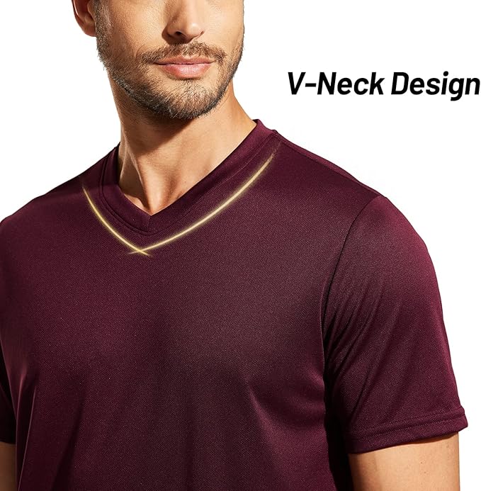 MIER Men's Quick Dry Workout Shirts Moisture Wicking Running Athletic Performance T-Shirts Recycled Polyester Top Tee-StrideForce Fitness