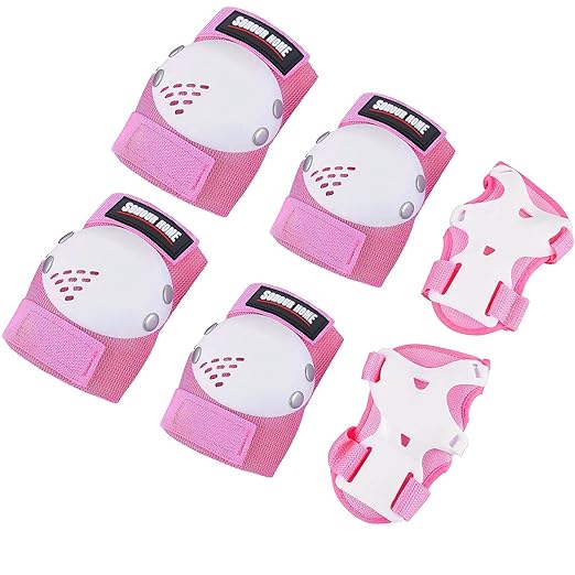 Youth/Kids Knee Pads Elbow Pads Wrist Guards Protective Gear Set for 3-15 Years Child Roller Skates, Skateboard, Cycling, Inline Skating, BMX Bike, Balance Bike, Scooter Riding and Other Outdoor Sports-StrideForce Fitness