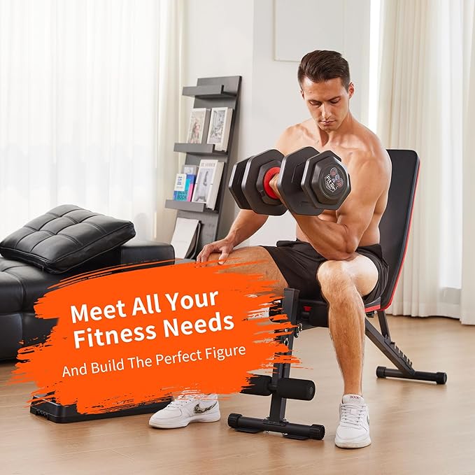 Adjustable Dumbbell Set 25/55/90LBS,10 in 1 Free Weights Dumbbell with Anti-Slip Texture Handle,1 Sec Speed Adjustment Men/Women Gym and Home Strength Training Equipment.-StrideForce Fitness