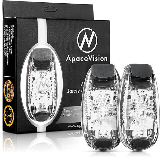 LED Safety Light (2 Pack) - Clip On Strobe/Running Lights for Runners, Dog, Bike, Walking, Boat, Kayak, Stroller and More - High Visibility Accessories for Your Reflective Gear, Bicycle-StrideForce Fitness