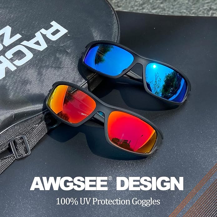 Polarized Sports Sunglasses for Men 100% UV Protection Wrap Around Unbreakable Sun Glasses for Fishing Driving-StrideForce Fitness