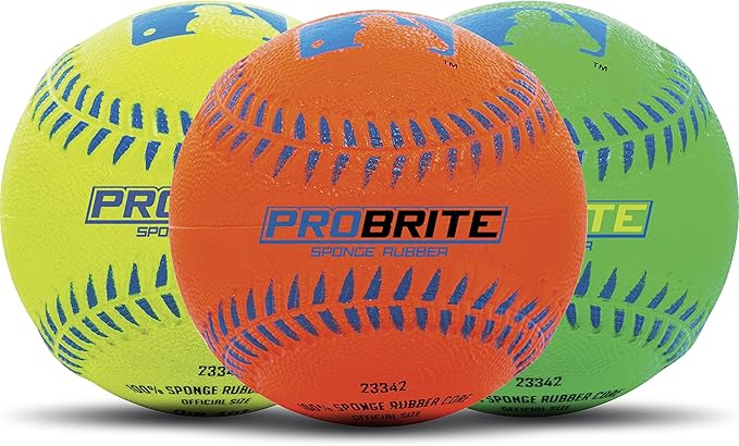 Franklin Sports - Pro Brite - Neon Rubber Teeball - MLB - Youth Tball - Baseball + Softball - Indoor & Outdoor Use-StrideForce Fitness