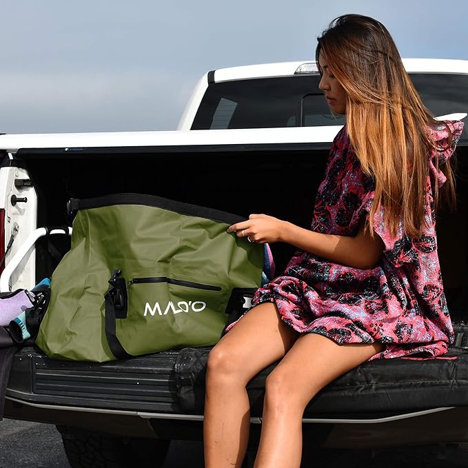 Malo'o Waterproof Dry Bag Duffel 40L/60L/100L, Roll Top Duffel Keeps Gear Dry for Kayaking, Rafting, Boating, Swimming, Camping, Hiking, Beach, Fishing - Internal & External Pockets and Molle Loops-StrideForce Fitness