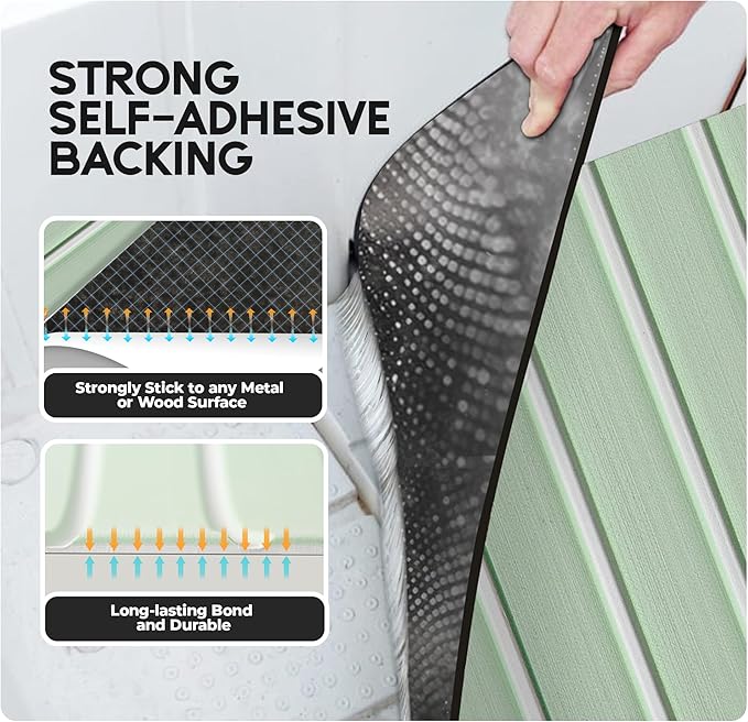 FOCEAN Boat Flooring EVA Foam Boat Decking Faux Teak Marine Flooring Boat Mat Boat Carpet Sheet for Motorboat RV Yacht Kayak Surfboard, 94.5"x 47.2"/35.4"/23.6"/15.7"-StrideForce Fitness