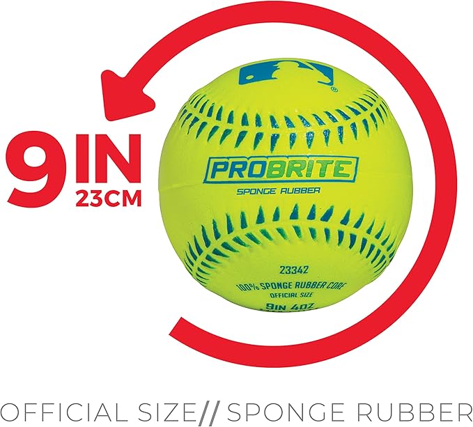 Franklin Sports - Pro Brite - Neon Rubber Teeball - MLB - Youth Tball - Baseball + Softball - Indoor & Outdoor Use-StrideForce Fitness