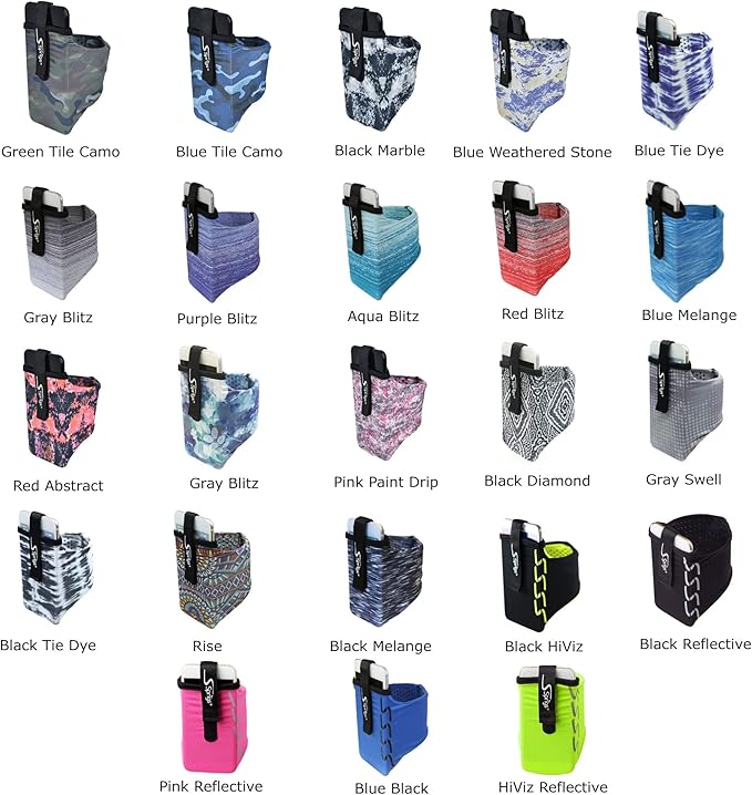 Sprigs Phone Armband Sleeve for iPhone 14, 13, 12, 11, X Galaxy Z, S22, S21, S20 Google Pixel 7, 6, 5. The Lightest & Most Comfortable Running Armband, Stretches to Fit All Phones with Case for Women & Men-StrideForce Fitness