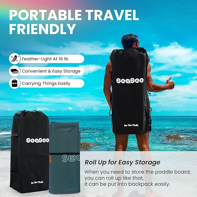 Inflatable Stand Up Paddle Board with Sup Board Accessories, Durable, Lightweight,Wide Stable Design,Wide Non-Slip Deck, Non-Slip Comfort Deck Pink Paddle Board for Women & Girls-StrideForce Fitness